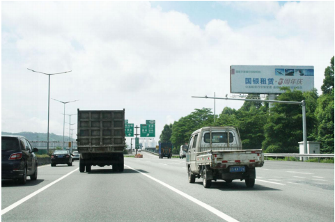 广东广州荔湾区广深高速公路南行K91+100高速公路单面大牌