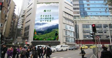 重庆渝中区中兴路星河城商务大厦街边设施单面大牌
