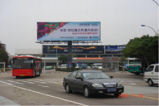 广东珠海香洲区九洲港街边设施单面大牌