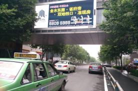 河南郑州金水区CBD商业中心内环与九如东路交叉口横桥天桥LED屏