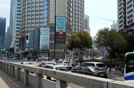 上海静安区恒丰路600号机电大厦墙面城市道路单面大牌