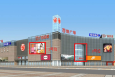 广东广州白云区机场高速新市路段旁边广州百信广场商超卖场单面大牌