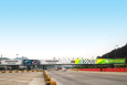 广东江门江海区虎门大桥K15+250南沙收费站顶牌高速公路单面大牌
