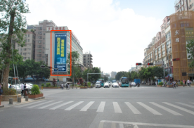 广东深圳龙观路与东环路交汇处（狮头岭村）街边设施单面大牌