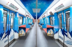 黑龙江哈尔滨地铁2号线地铁轻轨门贴