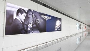 浙江杭州萧山萧山国际机场国内T3到达夹层HZ-APN-DA76机场灯箱广告