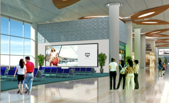 海南海口美兰区美兰国际机场二层出发厅媒体D002机场灯箱广告