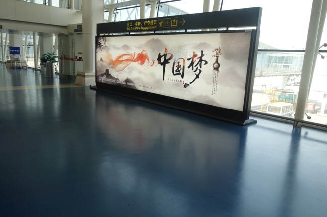 湖北武汉全武汉天河国际机场国内到达夹层WTH-22N-D100机场灯箱广告