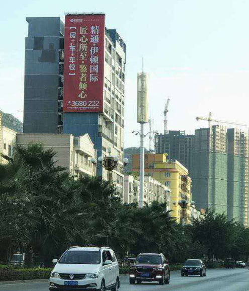 广西桂林临桂区金水路一品尚城墙面（往桂林方向）街边设施单面大牌