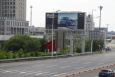 辽宁沈阳和平区机场高速公路沈阳收费站出口城市道路单面大牌