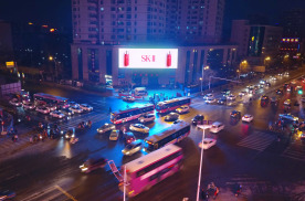 河南郑州管城回族区东大街中原珠宝城（紫荆山路与东大街交汇处）商超卖场LED屏