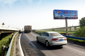 河南郑州郑新黄河大桥与平原新区东站互通高速公路单面大牌