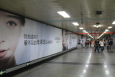 北京东单站厅层南墙地铁轻轨墙贴/地贴