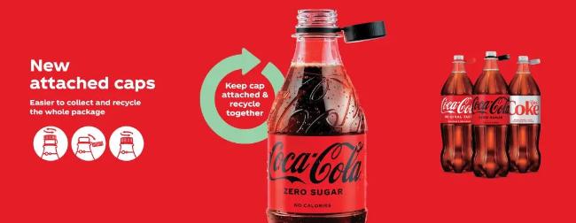 可口可乐设计了个不会掉的瓶盖！
