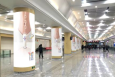 北京15号线清华东路西口站站厅地铁轻轨包柱
